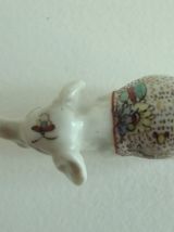 Statuette XIXème représentant un éléphant en porcelaine de Chantilly 
