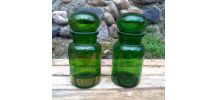 Pots d'apothicaire en verre - vintage