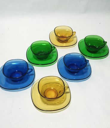 6 Tasses à café Vereco assorties