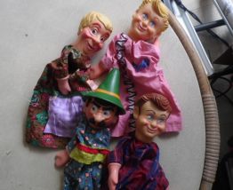 4 marionnettes vintage