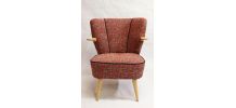 Fauteuils vintage année 60 accoudoirs suspendus refait neuf.