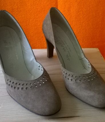 Escarpins en daim JB MARTIN années 80 talon 7,5cm