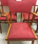 Chaises Années 60 rouge