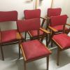 Chaises Années 60 rouge