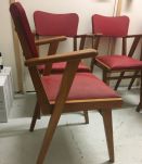 Chaises Années 60 rouge