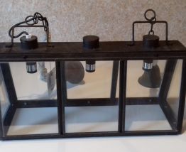 Lustre rectangulaire industriel 3 ampoules
