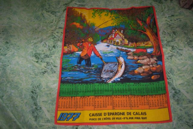 serviette coton publicitaire caisse epargne ecureuil 1977