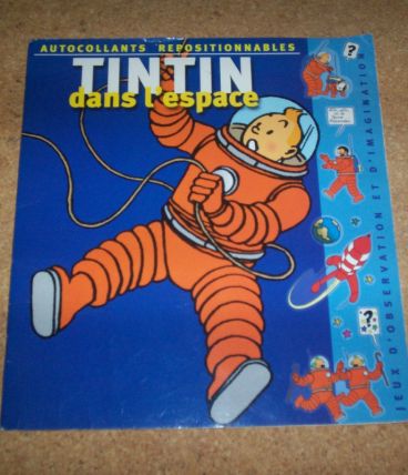 CATALOGUE AUTOCOLLANT REPOSITIONNABLES TINTIN DANS L'ESPACE 
