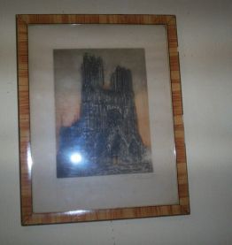 EAU FORTE SOUS CADRE DE PAUL MANSART OEUVRE ORIGINALE