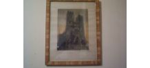 EAU FORTE SOUS CADRE DE PAUL MANSART OEUVRE ORIGINALE