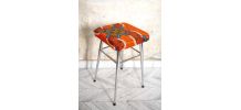 Tabouret vintage rénové wax