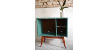 meuble tv vintage pieds compas étagère wax
