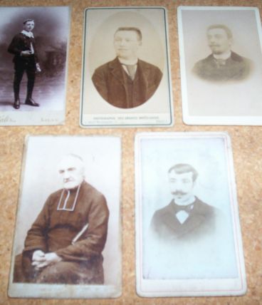 LOT 5 CARTES DE VISITES ANNEES 1890