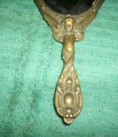 MIROIR ANCIEN FEMME EN BRONZE 