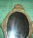 MIROIR ANCIEN FEMME EN BRONZE 