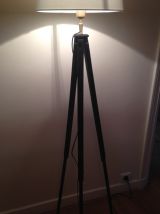 lampadaire créé s/1 ancien trépied photo en bois
