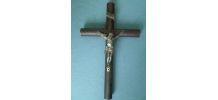 crucifix  ancien  en  fer,  vintage  d'époque