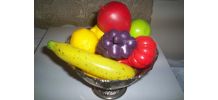 LOT DE FAUX FRUITS EN PLASTIQUE periode 1960/70 