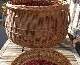 panier à ouvrage en rotin