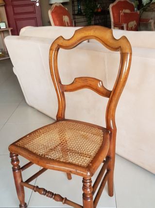 2 chaises a cannage, bois de hetre