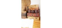 Lot de 5 Valises vintage années 70