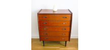 Commode vintage scandinave pieds compas 70's