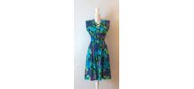 Robe printanière vintage Caroline Rohmer tendance années 80 T38