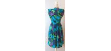 Robe printanière vintage Caroline Rohmer tendance années 80 T38