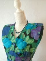 Robe printanière vintage Caroline Rohmer tendance années 80 T38