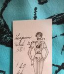 Chemisier vintage 80ies T36 à 44 turquoise motifs géométriques noirs