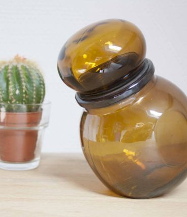flacon en verre ambré LEVER bouchon rond