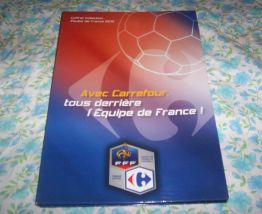 COFFRET  PUB CARREFOUR FOOT BALL EQUIPE DE FRANCE MAGNETS
