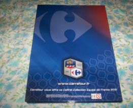 COFFRET  PUB CARREFOUR FOOT BALL EQUIPE DE FRANCE MAGNETS