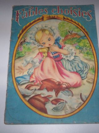 ancien ouvrage fables lafontaine période 1950