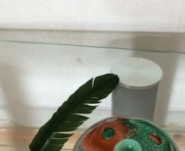 Encrier en verrerie de biot