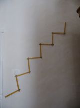 Ancien double metre bois et metal 