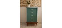 Chiffonnier vert profond vintage rénové