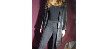 Long manteau cuir noir