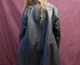 Long manteau cuir noir