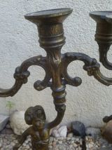paire de chandelliers Cherubin anciens vintages