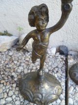 paire de chandelliers Cherubin anciens vintages
