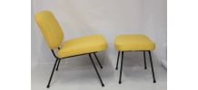 CHAUFFEUSE CM 190 + OTTOMAN PIERRE PAULIN EDITION THONET 1956