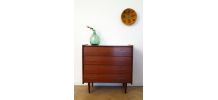 Commode vintage années 50 pieds compas style scandinave