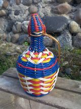 Bouteille scoubidou Veresa - vintage 60