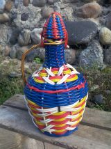 Bouteille scoubidou Veresa - vintage 60