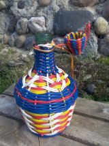 Bouteille scoubidou Veresa - vintage 60