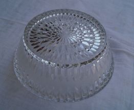 Saladier verre épais, ciselé