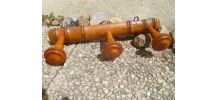 Porte manteaux 3 patères bambou vintage