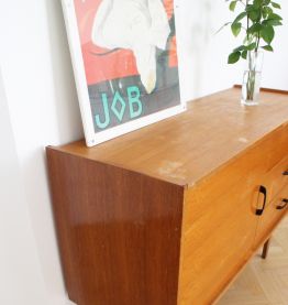 Enfilade vintage scandinave années 60 pieds compas 