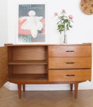 Enfilade vintage scandinave années 60 pieds compas 